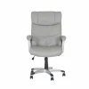 Bureaustoelen|Bureaustoelen|Bureaustoel Big Daddy 68x75,5x112cm - lederlook - grijs