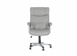 Bureaustoelen|Bureaustoelen|Bureaustoel Big Daddy 68x75,5x112cm - lederlook - grijs