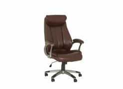 Bureaustoelen|Bureaustoelen|Bureaustoel Captain 66x66x124cm - lederlook - bruin