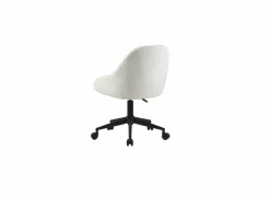 Bureaustoel Clover 56,5x61x87cm - stof - wit teddy- Bureaustoelen|Bureaustoelen