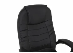 Bureaustoel Gaga 68x68x120cm - lederlook - zwart- Bureaustoelen|Bureaustoelen