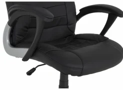 Bureaustoel Gaga 68x68x120cm - lederlook - zwart- Bureaustoelen|Bureaustoelen