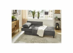 Zetelbedden|Fauteuils|Chaise longue Rex Recamière  155x95x81cm - stof - grijs met bedfunctie