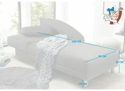 Chaise longue Roy Recamière 149x90cm - stof - taupe met bedfunctie- Slaapbanken|Fauteuils