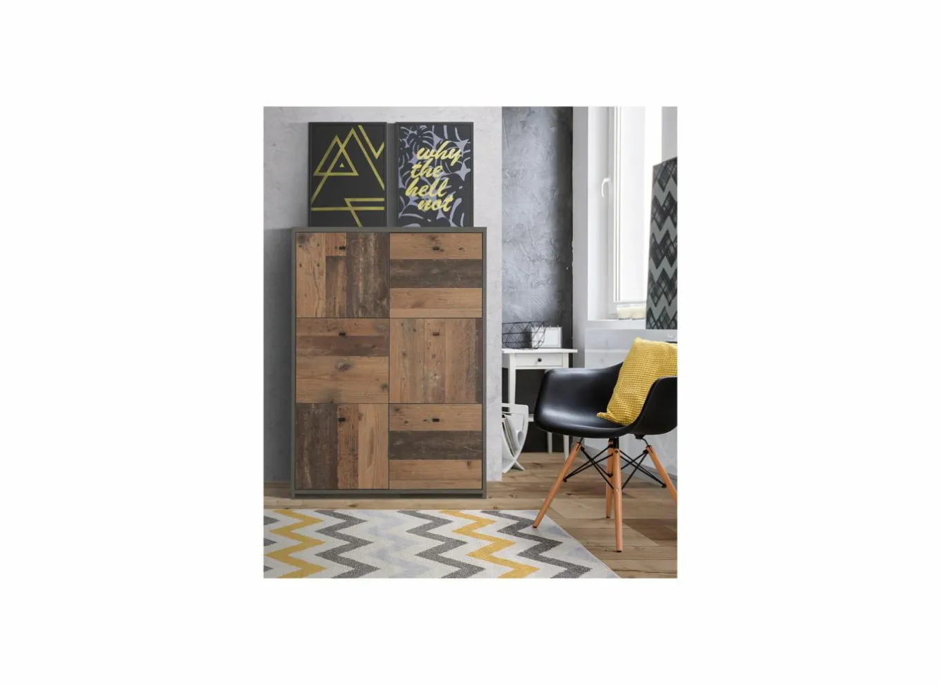 Commode|Commode|Commode Best Chest 77x30x113cm - decor - old wood & beton