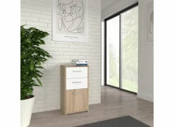 Bijzetkasten|Commode|Commode Best Chest 40x30x78cm - decor - sonoma eik & wit