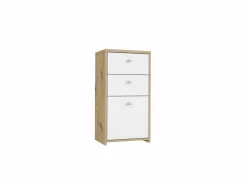 Bijzetkasten|Commode|Commode Best Chest 40x30x78cm - decor - artisanale eik & wit