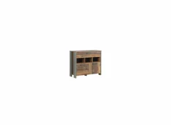 Commode Clif 107x42x86cm - decor - old wood/beton- Commode|Commodes