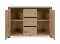 Commode Denver 120cm - decor - artisanale eik & anthraciet- Commode|Commode