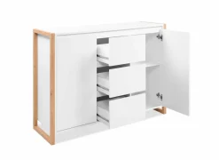 Commode|Commode|Commode Denver 120x40x88cm - decor - wit & artisanale eik