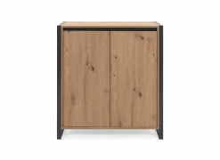 Bijzetkasten|Commode|Commode Denver 80x88x40cm - decor - artisanale eik & anthraciet