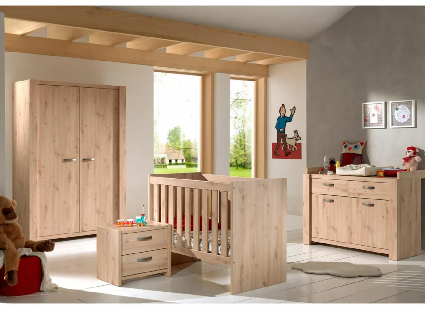 Babycommodes|Commode incl luiertafel Amalia 134x51x89cm