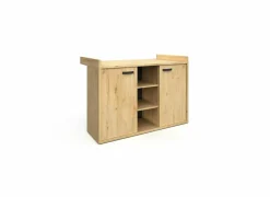 Babycommodes|Commode incl luiertafel Lina 136x76x97cm - decor - artisanale eik