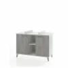 Commode incl luiertafel Stef 130x65x97cm - decor - structuur wit & ribbeck eik- Babycommodes