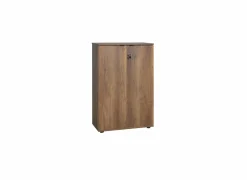 Draaideurkasten|Commode|Commode Meradi 72x34x109cm - melamine - oslo walnut