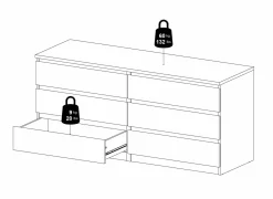 Commode Naia 154x50x71cm - decor - cashmere/jackson hickory- Commode|Commode