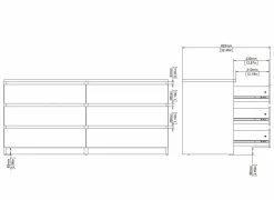 Commode Naia 154x50x71cm - decor - cashmere/jackson hickory- Commode|Commode
