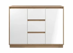 Commode Phoenix 117cm - decor - artisanale eik & wit- Commode|Commode