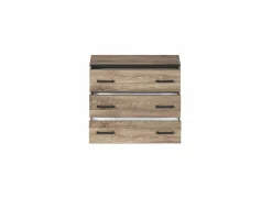 Commode Veronique 98x40x82cm - decor & glas - zwart- Commode|Commode