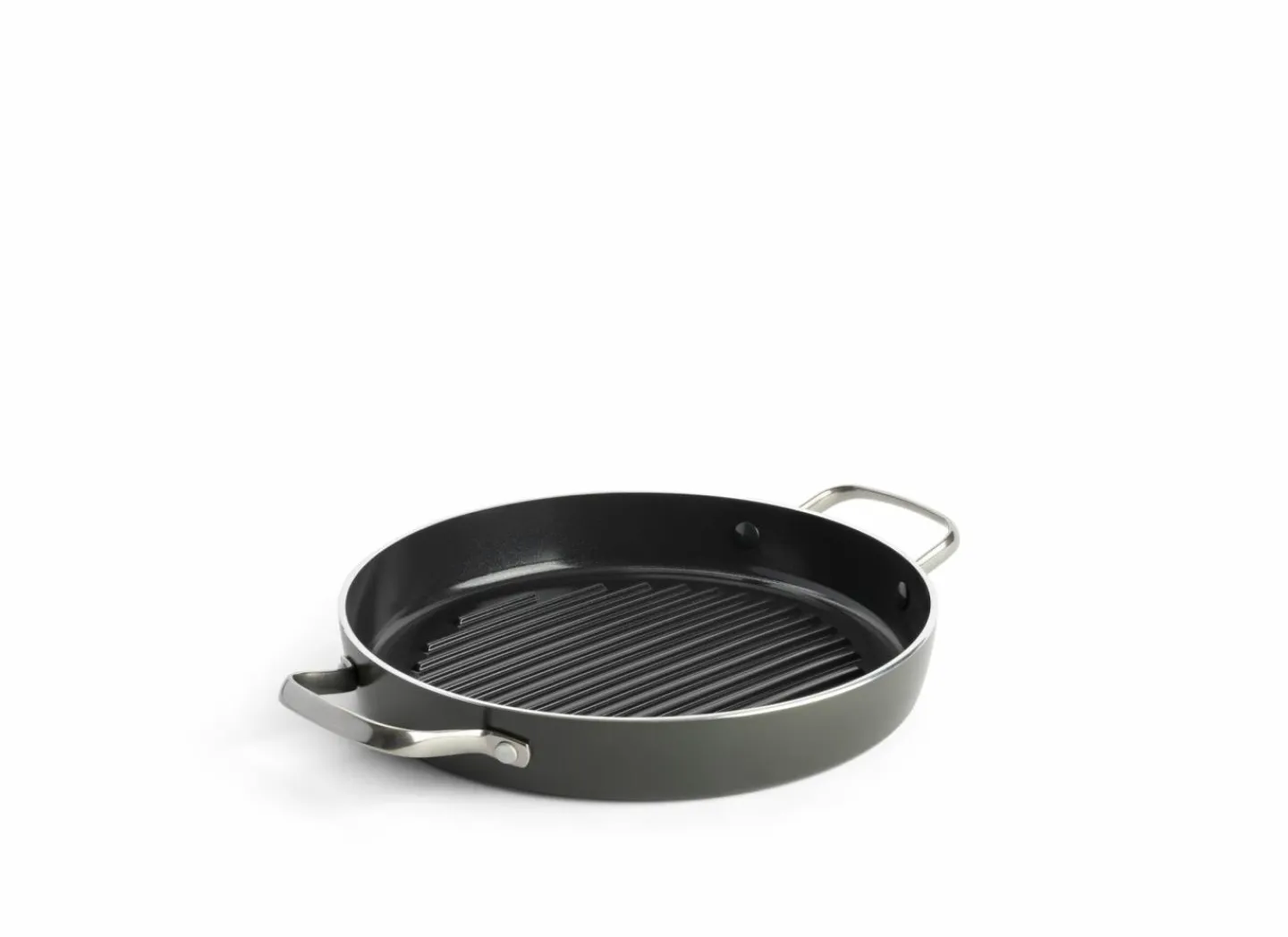 GreenPan Dagelijkse Kost grillpan Ø28cm - aluminium - olijfgroen- Grillpannen