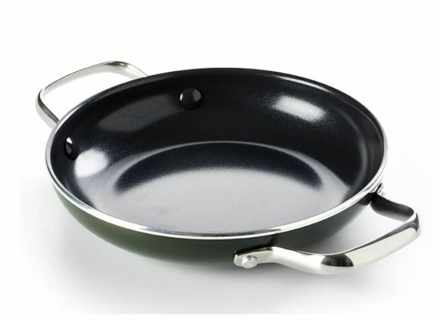 GreenPan Dagelijkse Kost sahan Ø24cm - aluminium - olijfgroen- Braadpannen