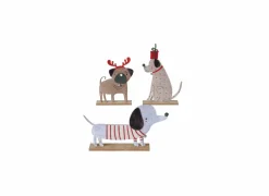 Kerstdecoratie|Decoratieve Accessoires|Deco Hond Barney H39cm