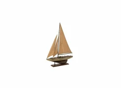 J line Decoratieve Accessoires|Deco Zeilboot H59cm - paulownia massief - naturel