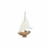 J line Decoratieve Accessoires|Deco Zeilboot Noa H43cm - hout massief - naturel