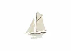 J line Decoratieve Accessoires|Deco Zeilboot Paulownia H95cm - hout - wit