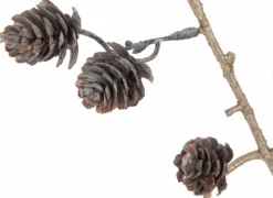 Decoratietak Dennenappels H86cm - kunststof - bruin- Kerstdecoratie|Kunsttakken