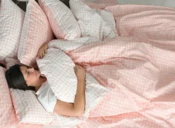 Dekbedovertrek Ants 140x200/220cm - katoen - roze- Dekbedovertrekken