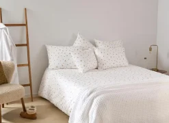 Dekbedovertrek Clover 240x200/220cm - percale - wit- Dekbedovertrekken