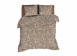 Dekbedovertrek Geisha 240x200/220cm - katoen - taupe- Dekbedovertrekken