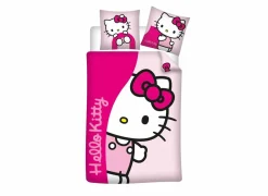 Dekbedovertrek Hello Kitty 140x200cm - katoen & flanel - roze- Dekbedovertrekken