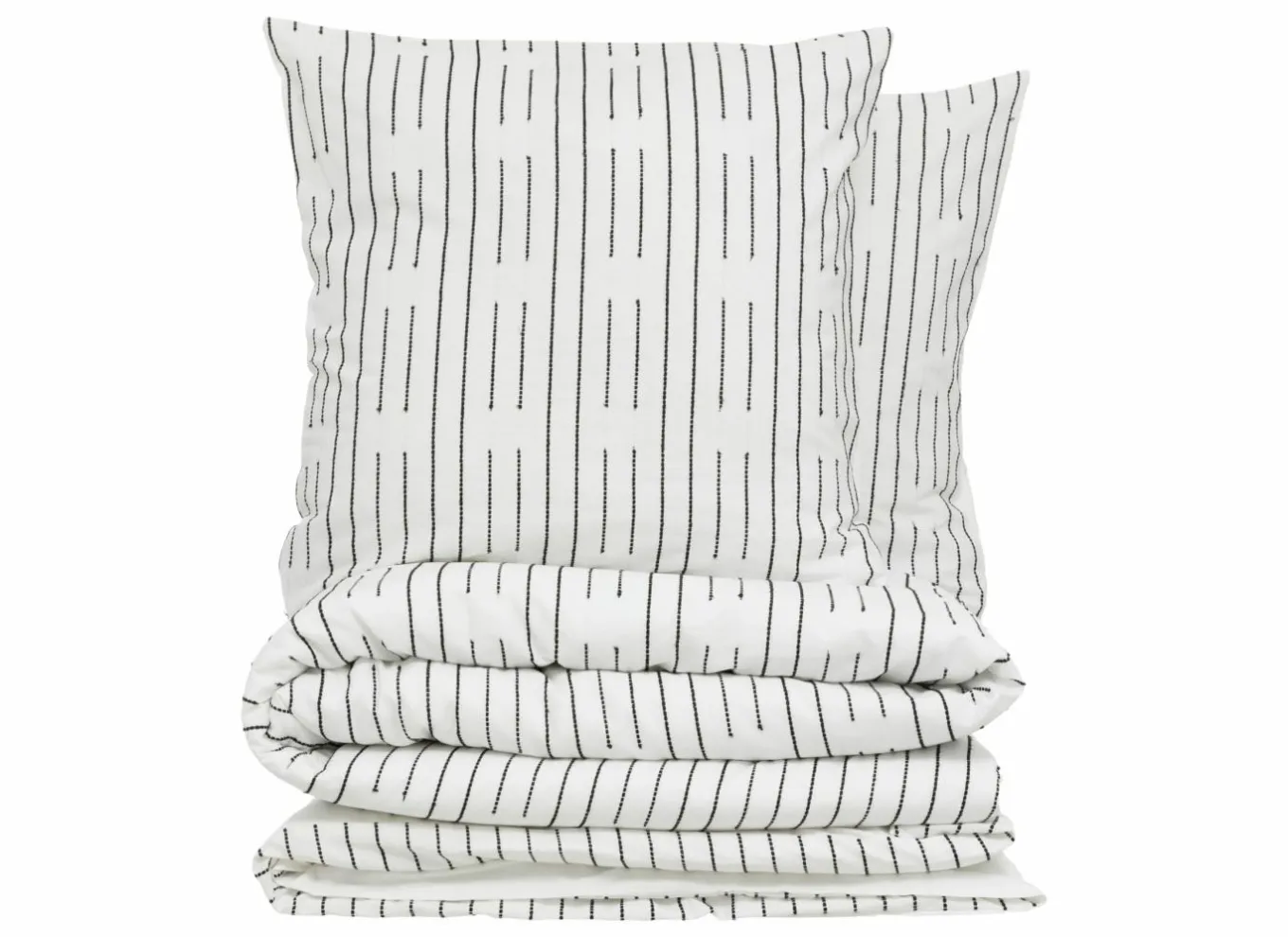 Dekbedovertrekken|Dekbedovertrek Kain 240x220cm - katoen - wit & zwart