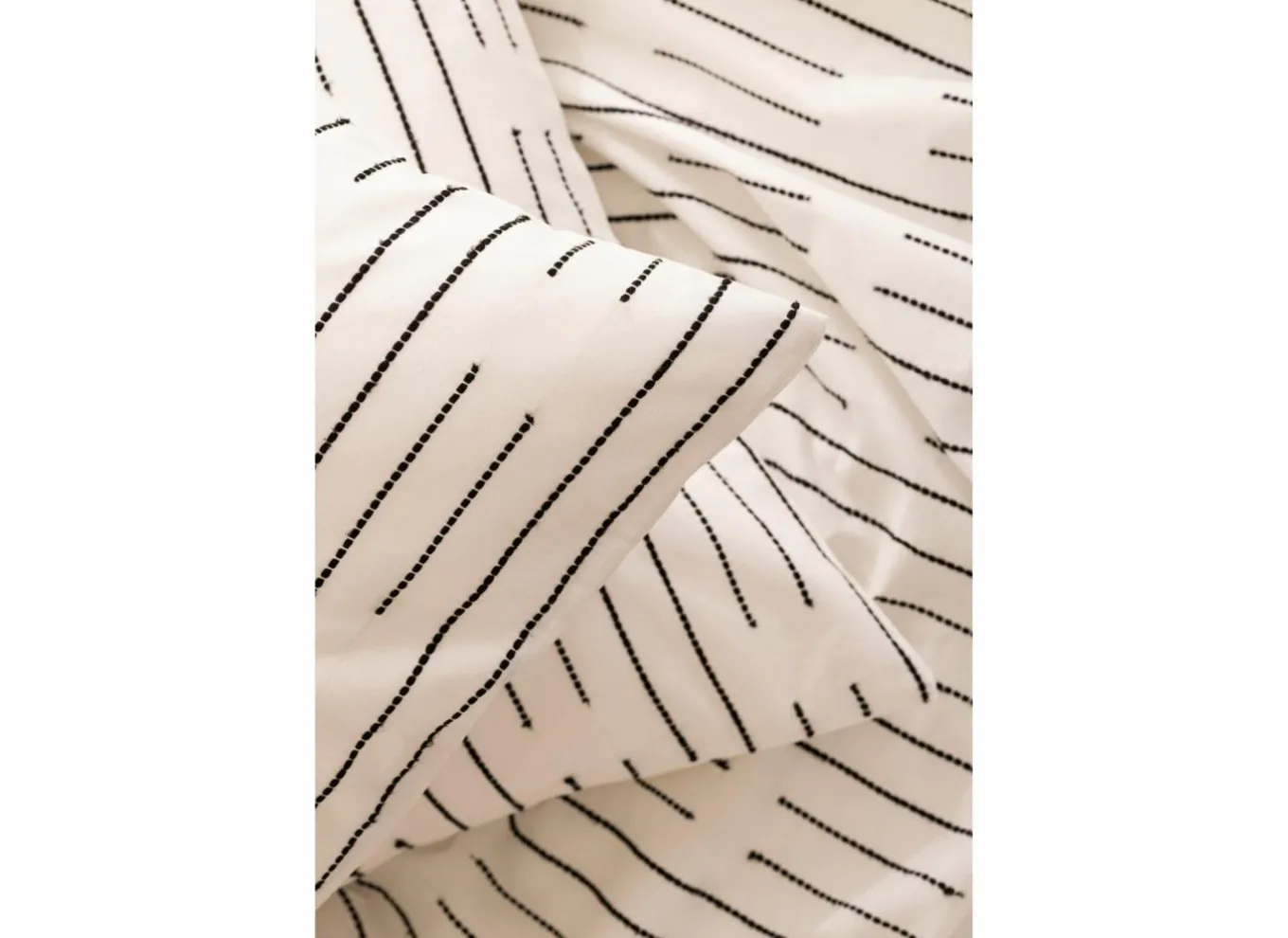 Dekbedovertrekken|Dekbedovertrek Kain 240x220cm - katoen - wit & zwart