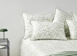 Dekbedovertrek Logy 240x220cm - katoen satijn - groen- Dekbedovertrekken