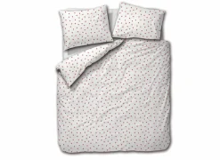 Dekbedovertrek 240x200/220cm - katoen - hearts red- Dekbedovertrekken