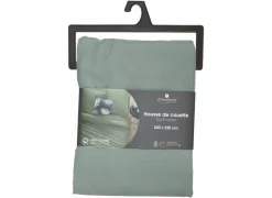Dekbedovertrek 240x220cm - katoen - celadon excl. kussenslopen- Dekbedovertrekken