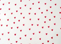 Dekbedovertrek 200x200/220cm - katoen - hearts red- Dekbedovertrekken