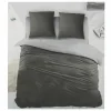 Dekbedovertrek 200x220cm - katoen - antraciet/grijs- Dekbedovertrekken