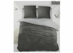 Dekbedovertrek 200x220cm - katoen - antraciet/grijs- Dekbedovertrekken