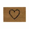 Deurmatten|Deurmatten|Deurmat E-Coco Heart 40x60cm - kokos - naturel & zwart