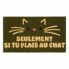 Deurmatten|Deurmatten|Deurmat Si tu plais au chat 70x40cm - kokos & PVC - multicolor