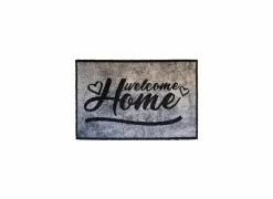 Deurmatten|Deurmatten|Deurmat Trendy Brush Welcome 44x67cm - polyamide - grijs