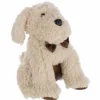 J line Deurstoppers|Deurstopper Hond 20x20x30cm - polyester - beige