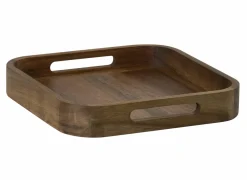 Dienbladen|Dienblad 2.0 25x25x4cm - acacia hout - naturel