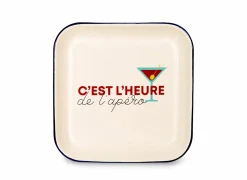 Dienblad C'est l'heure de l'apéro 30x30cm - kunststof - multicolor- Dienbladen