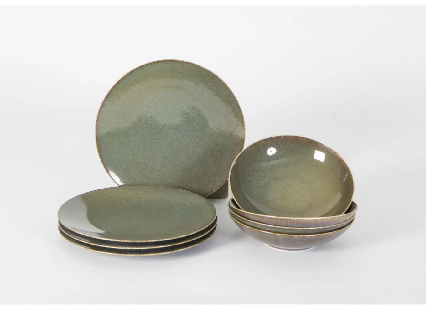 Salt & Pepper Diepe Borden|Diep bord Cirro Ø21cm - porselein - groen