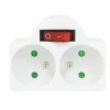 Stekkerdozen|Energie Besparen|Dominostekker met schakelaar, 2-voudig